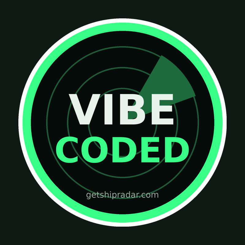 Vibe coded sticker